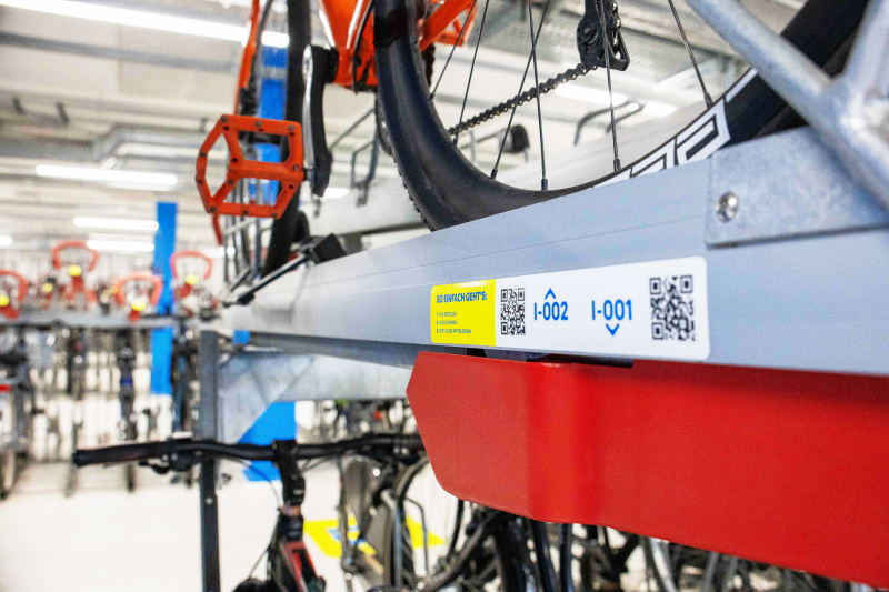 Digitales Parkleitsystem in der Radstation Drahtesel